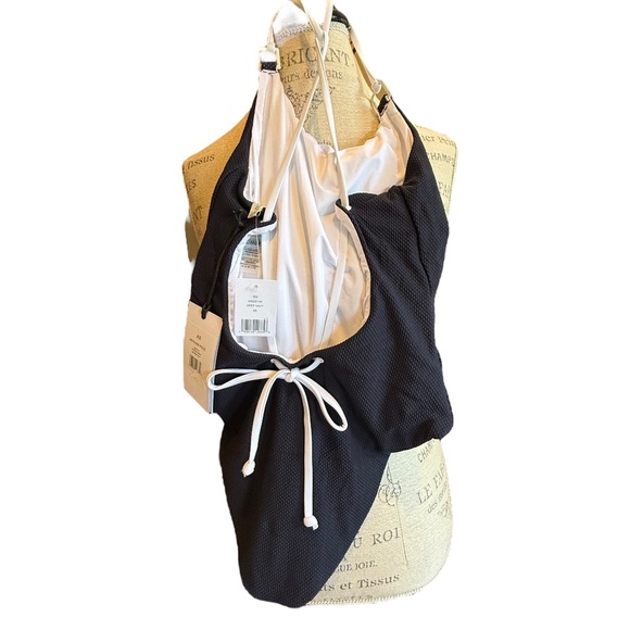 ONIA Women's Anya Back Tie One-Piece Swimsuit Deep Navy XS NWT - Picture 9 of 12